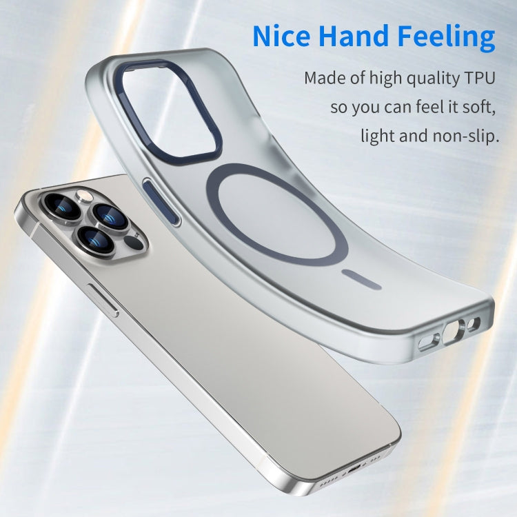 For iPhone 13 Pro Max MagSafe Frosted Translucent TPU + PC Full Coverage Phone Case