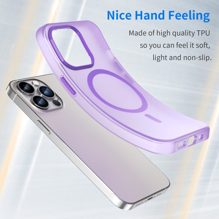 For iPhone 13 Pro Max MagSafe Frosted Translucent TPU + PC Full Coverage Phone Case