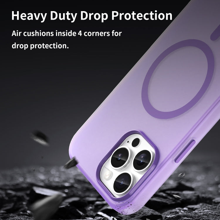 For iPhone 13 Pro Max MagSafe Frosted Translucent TPU + PC Full Coverage Phone Case