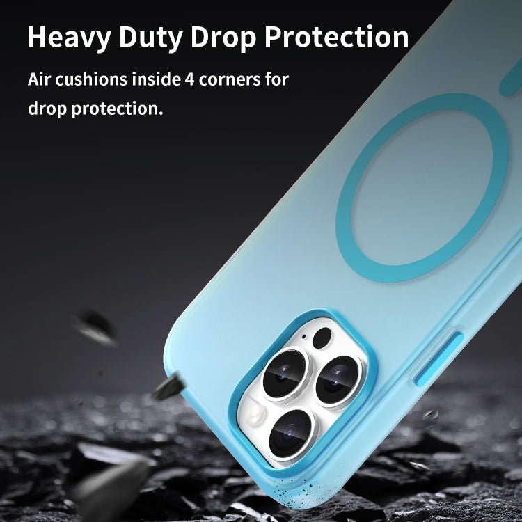 For iPhone 13 Pro Max MagSafe Frosted Translucent TPU + PC Full Coverage Phone Case
