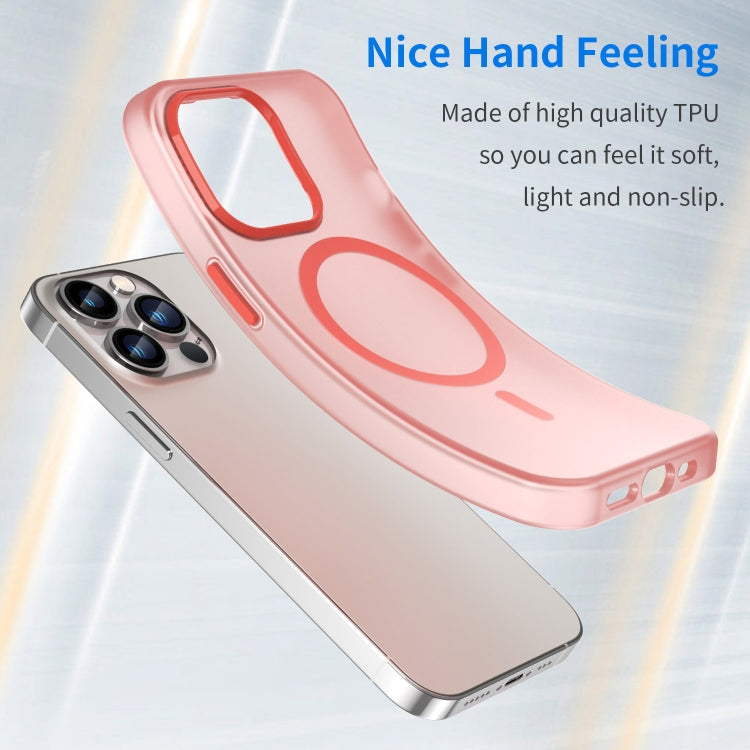 For iPhone 13 Pro Max MagSafe Frosted Translucent TPU + PC Full Coverage Phone Case