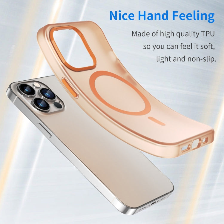 For iPhone 13 Pro Max MagSafe Frosted Translucent TPU + PC Full Coverage Phone Case