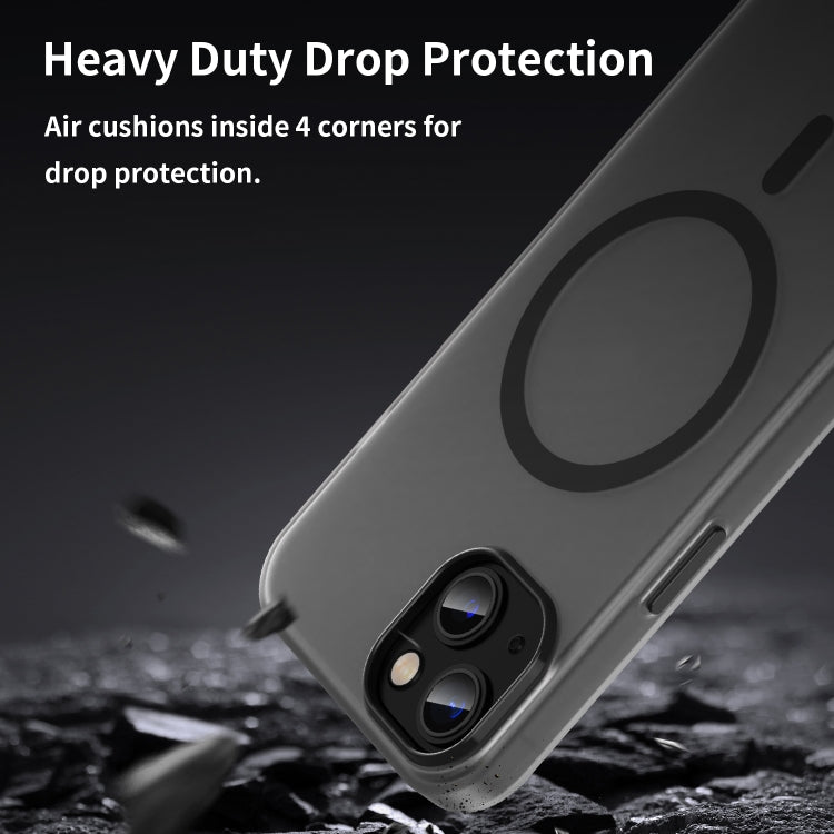 For iPhone 13 MagSafe Frosted Translucent TPU + PC Full Coverage Phone Case