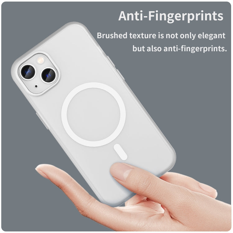 For iPhone 13 MagSafe Frosted Translucent TPU + PC Full Coverage Phone Case