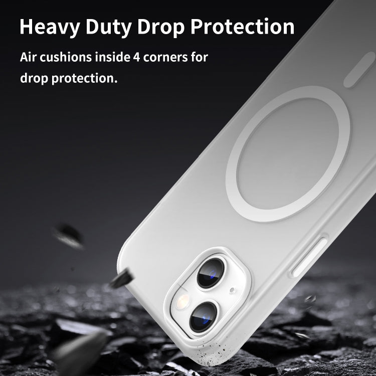 For iPhone 13 MagSafe Frosted Translucent TPU + PC Full Coverage Phone Case