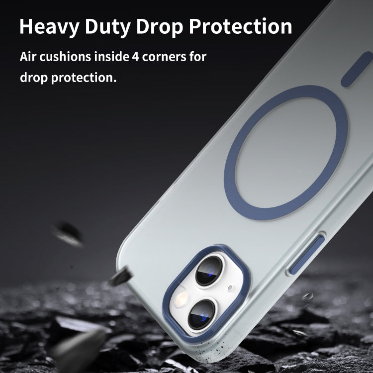 For iPhone 13 MagSafe Frosted Translucent TPU + PC Full Coverage Phone Case