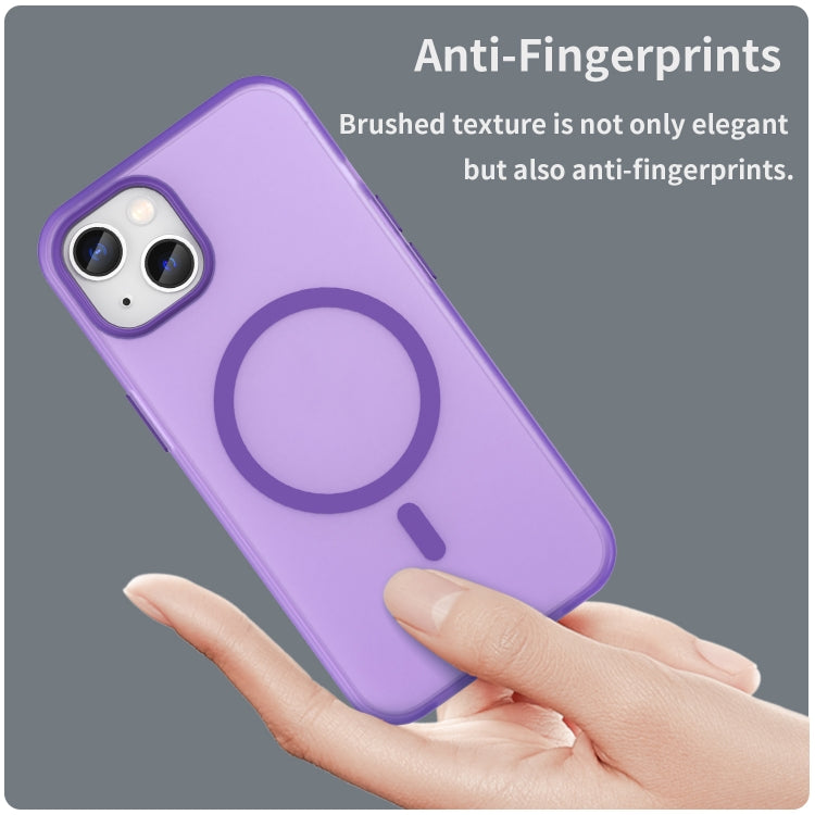 For iPhone 13 MagSafe Frosted Translucent TPU + PC Full Coverage Phone Case