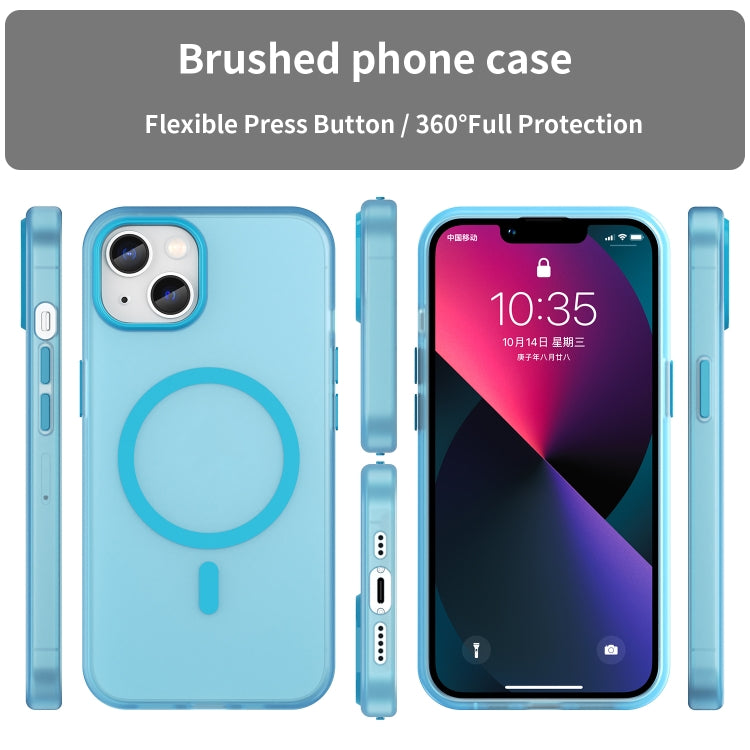 For iPhone 13 MagSafe Frosted Translucent TPU + PC Full Coverage Phone Case