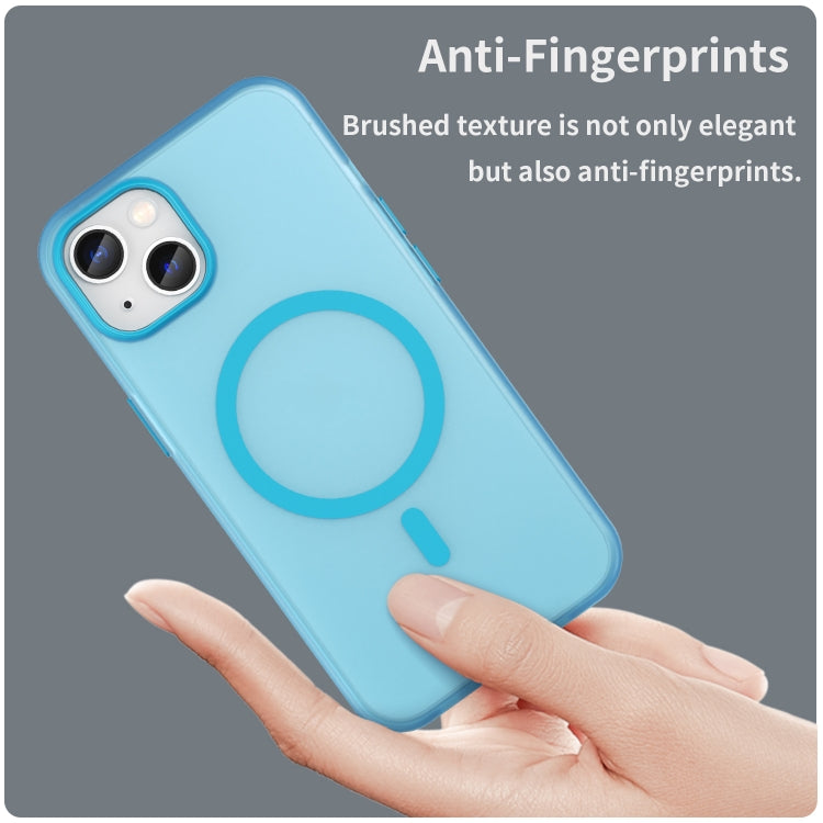 For iPhone 13 MagSafe Frosted Translucent TPU + PC Full Coverage Phone Case
