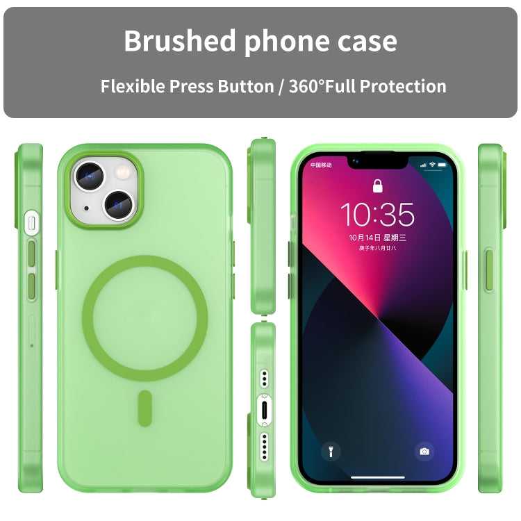 For iPhone 13 MagSafe Frosted Translucent TPU + PC Full Coverage Phone Case