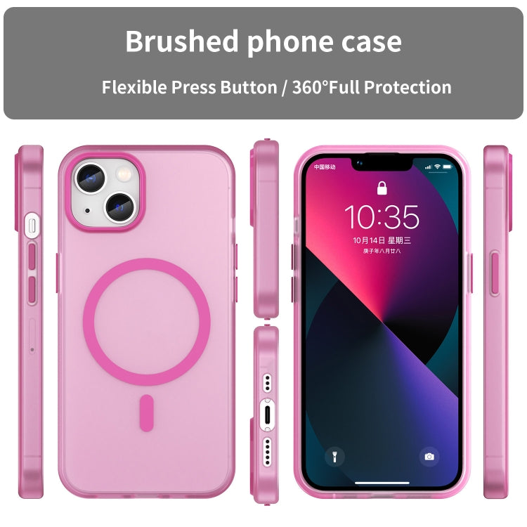 For iPhone 13 MagSafe Frosted Translucent TPU + PC Full Coverage Phone Case