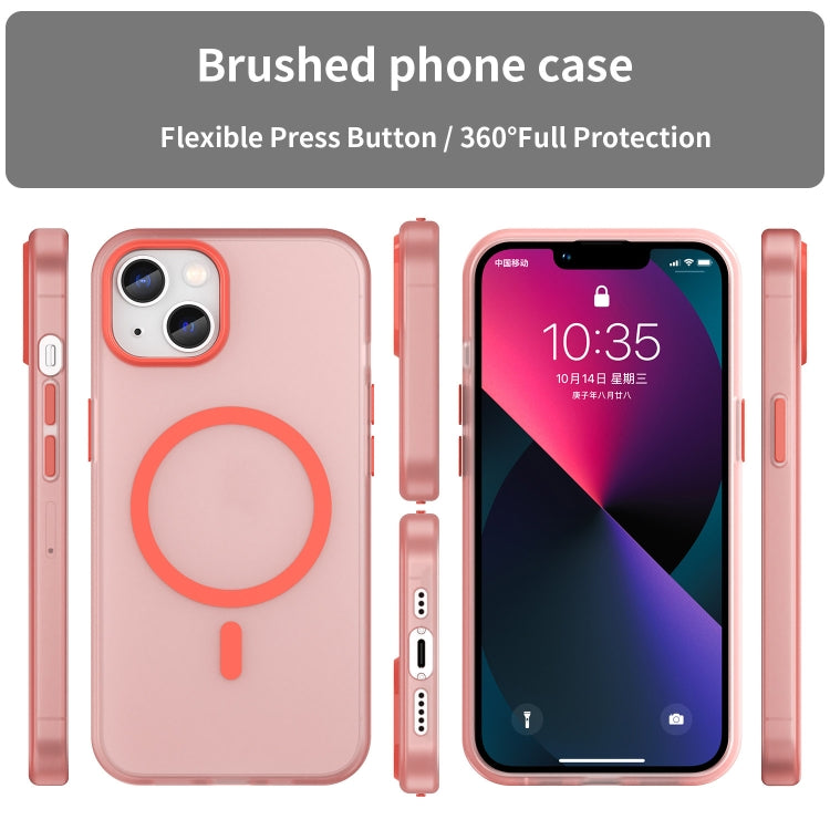 For iPhone 13 MagSafe Frosted Translucent TPU + PC Full Coverage Phone Case