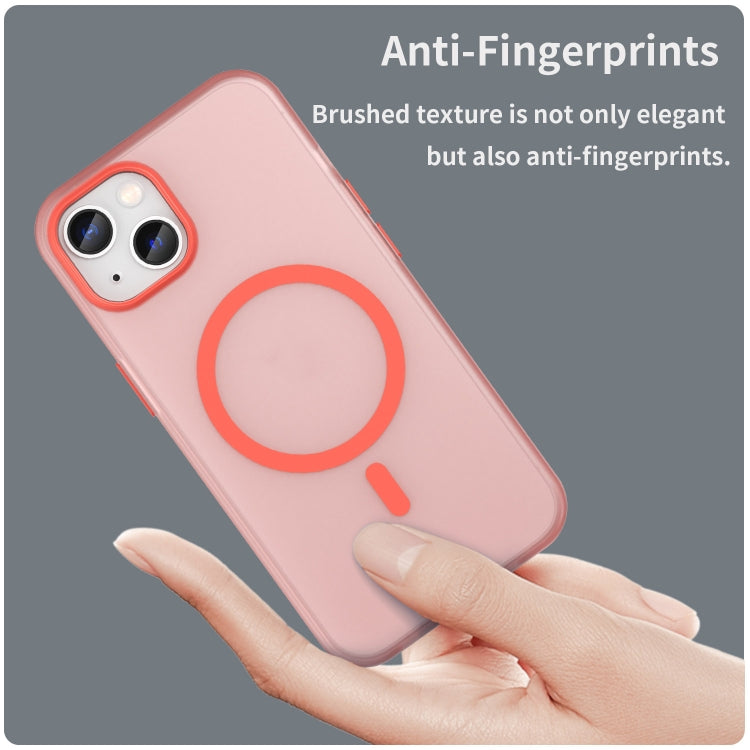 For iPhone 13 MagSafe Frosted Translucent TPU + PC Full Coverage Phone Case