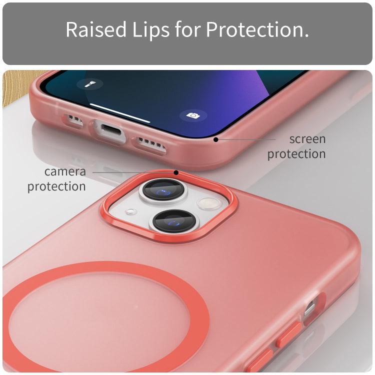 For iPhone 13 MagSafe Frosted Translucent TPU + PC Full Coverage Phone Case