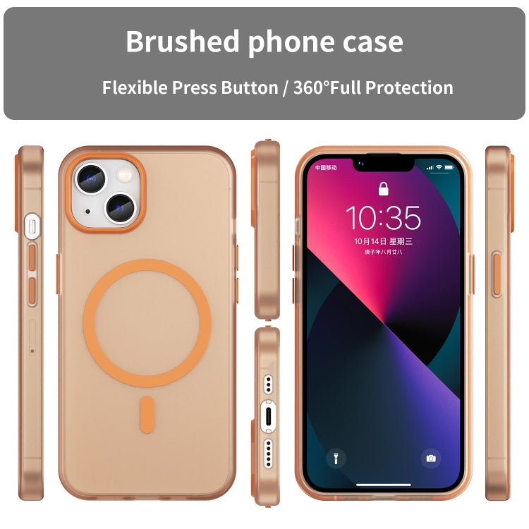 For iPhone 13 MagSafe Frosted Translucent TPU + PC Full Coverage Phone Case