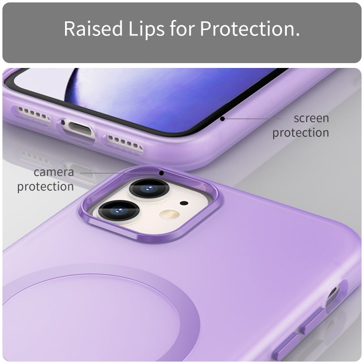 For iPhone 12 MagSafe Frosted Translucent TPU + PC Full Coverage Phone Case