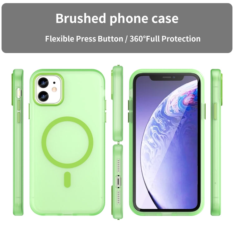 For iPhone 12 MagSafe Frosted Translucent TPU + PC Full Coverage Phone Case