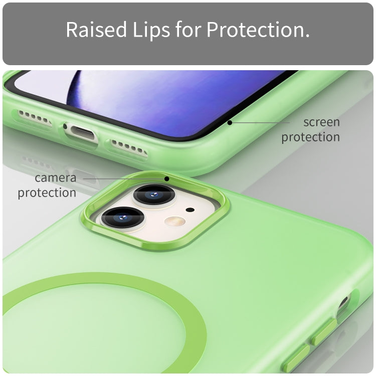 For iPhone 12 MagSafe Frosted Translucent TPU + PC Full Coverage Phone Case