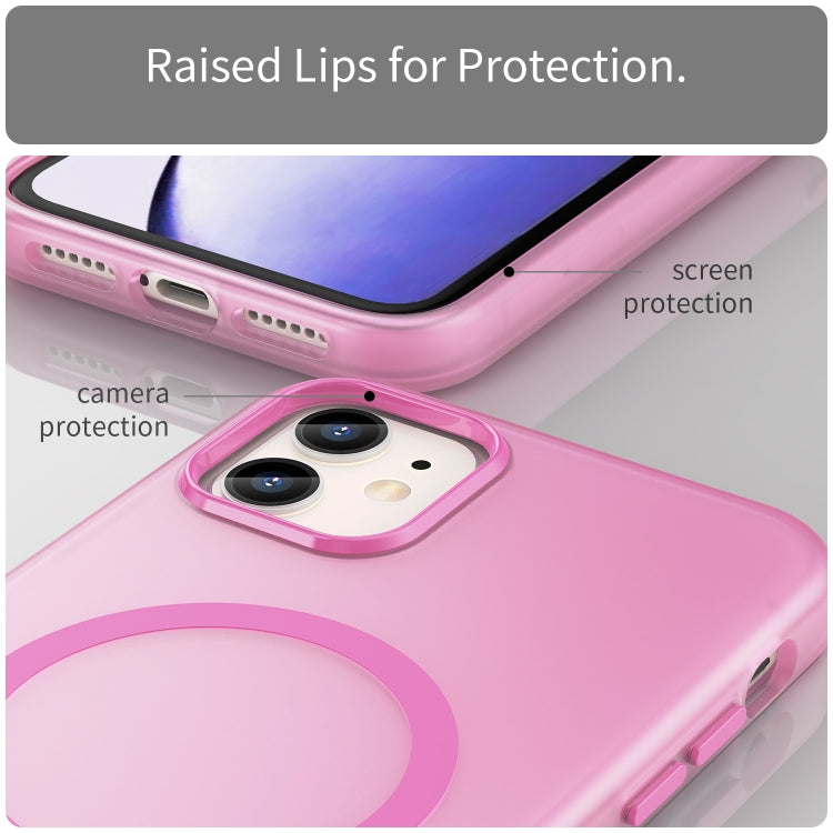 For iPhone 12 MagSafe Frosted Translucent TPU + PC Full Coverage Phone Case