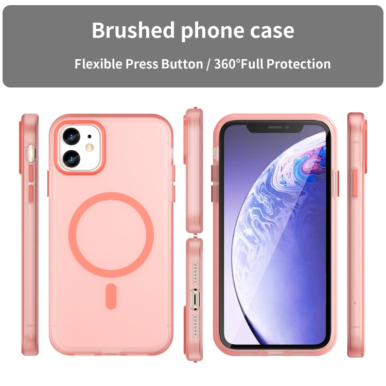 For iPhone 12 MagSafe Frosted Translucent TPU + PC Full Coverage Phone Case