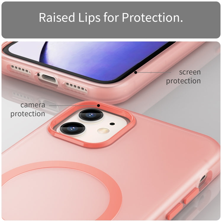 For iPhone 12 MagSafe Frosted Translucent TPU + PC Full Coverage Phone Case