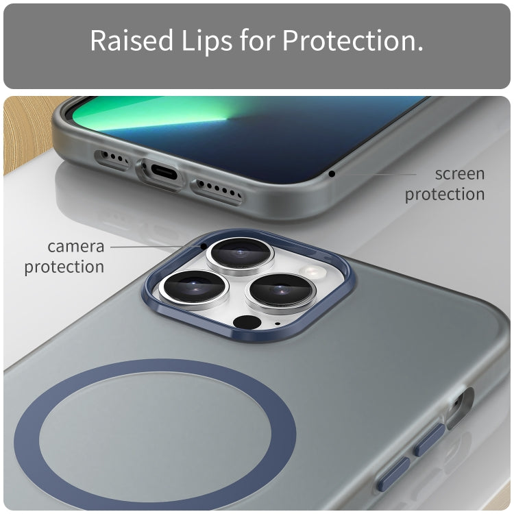 For iPhone 12 Pro Max MagSafe Frosted Translucent TPU + PC Full Coverage Phone Case