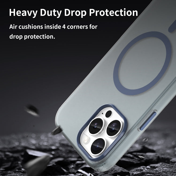 For iPhone 12 Pro Max MagSafe Frosted Translucent TPU + PC Full Coverage Phone Case