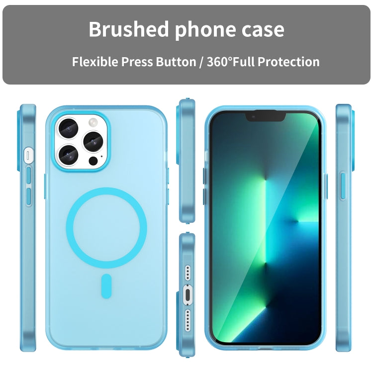 For iPhone 12 Pro Max MagSafe Frosted Translucent TPU + PC Full Coverage Phone Case