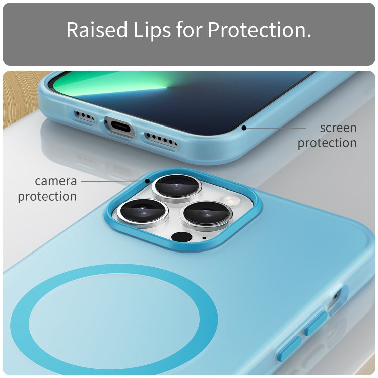For iPhone 12 Pro Max MagSafe Frosted Translucent TPU + PC Full Coverage Phone Case