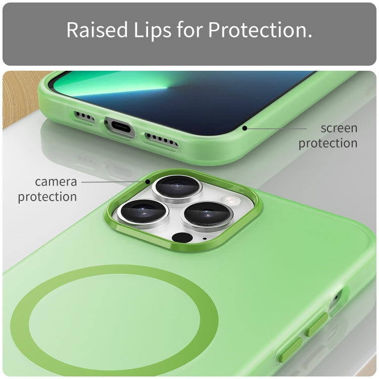 For iPhone 12 Pro Max MagSafe Frosted Translucent TPU + PC Full Coverage Phone Case