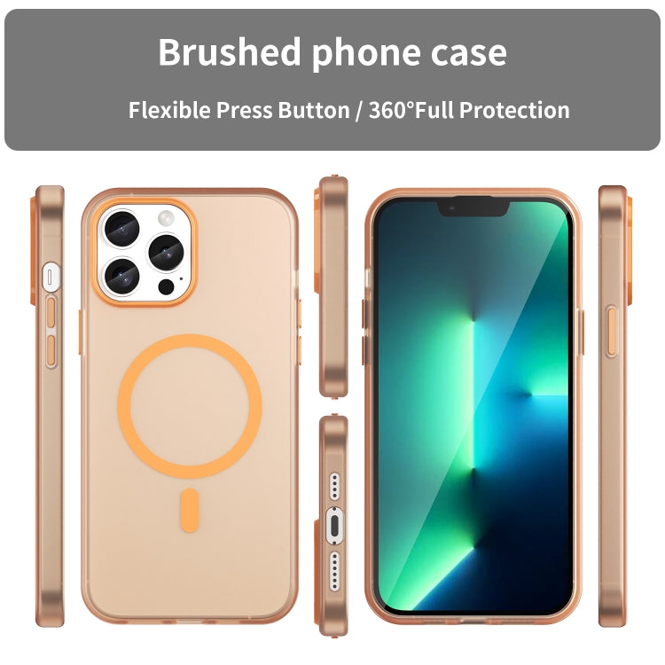 For iPhone 12 Pro Max MagSafe Frosted Translucent TPU + PC Full Coverage Phone Case
