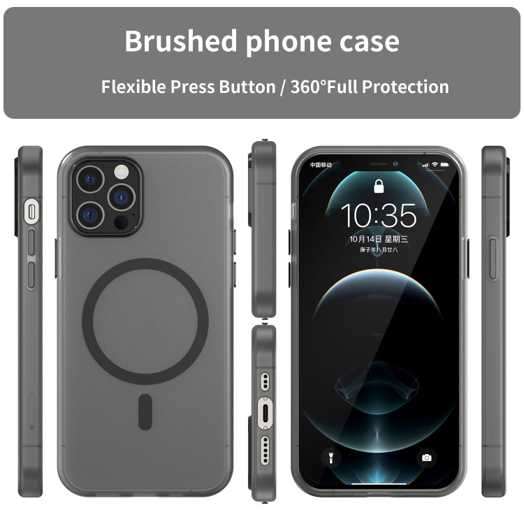 For iPhone 12 Pro MagSafe Frosted Translucent TPU + PC Full Coverage Phone Case