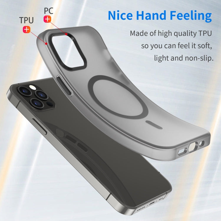 For iPhone 12 Pro MagSafe Frosted Translucent TPU + PC Full Coverage Phone Case