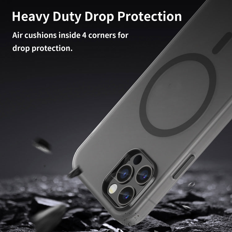 For iPhone 12 Pro MagSafe Frosted Translucent TPU + PC Full Coverage Phone Case