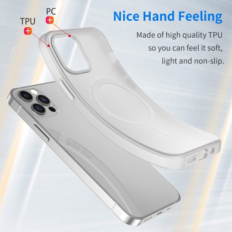 For iPhone 12 Pro MagSafe Frosted Translucent TPU + PC Full Coverage Phone Case