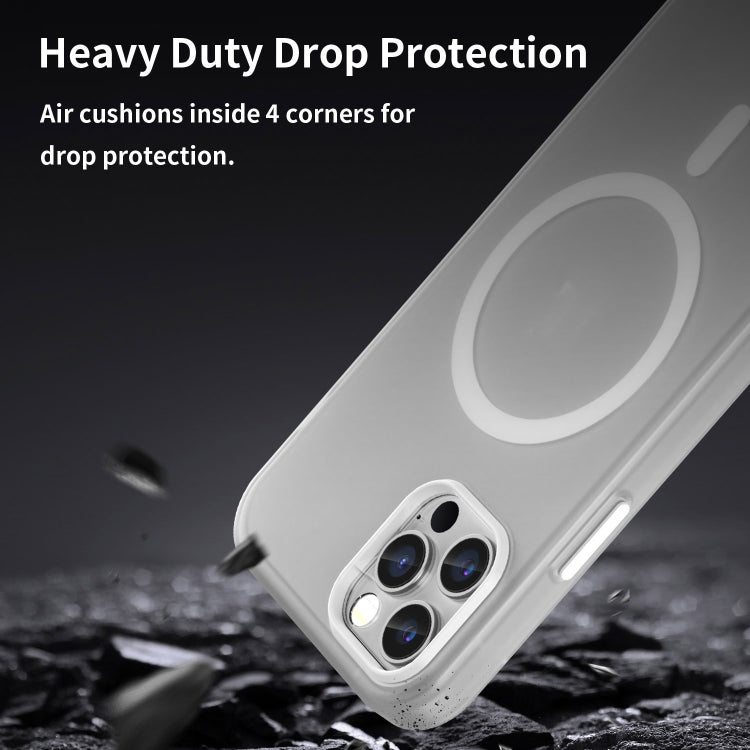 For iPhone 12 Pro MagSafe Frosted Translucent TPU + PC Full Coverage Phone Case