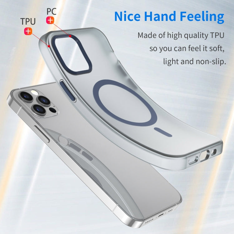For iPhone 12 Pro MagSafe Frosted Translucent TPU + PC Full Coverage Phone Case