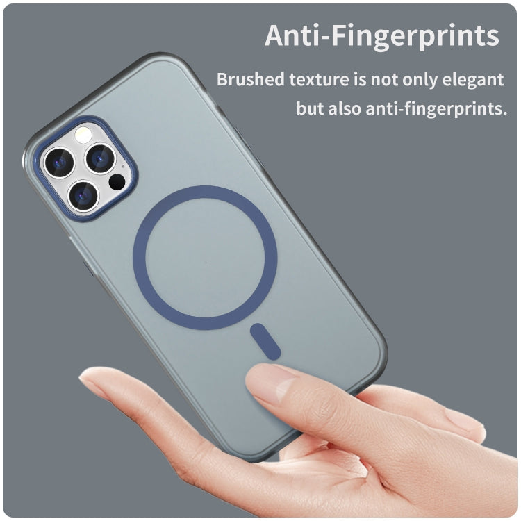 For iPhone 12 Pro MagSafe Frosted Translucent TPU + PC Full Coverage Phone Case