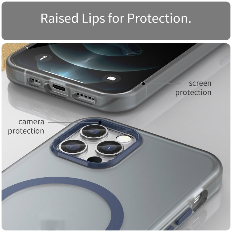 For iPhone 12 Pro MagSafe Frosted Translucent TPU + PC Full Coverage Phone Case