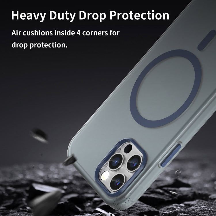 For iPhone 12 Pro MagSafe Frosted Translucent TPU + PC Full Coverage Phone Case