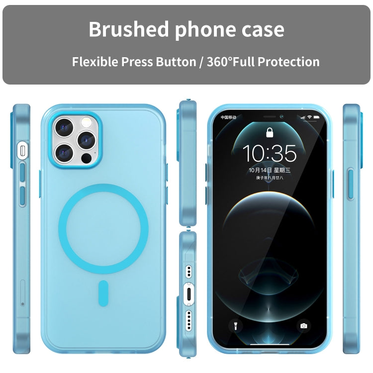 For iPhone 12 Pro MagSafe Frosted Translucent TPU + PC Full Coverage Phone Case