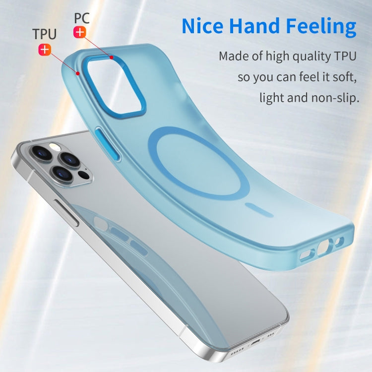 For iPhone 12 Pro MagSafe Frosted Translucent TPU + PC Full Coverage Phone Case