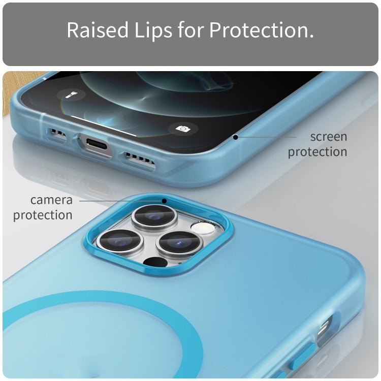 For iPhone 12 Pro MagSafe Frosted Translucent TPU + PC Full Coverage Phone Case