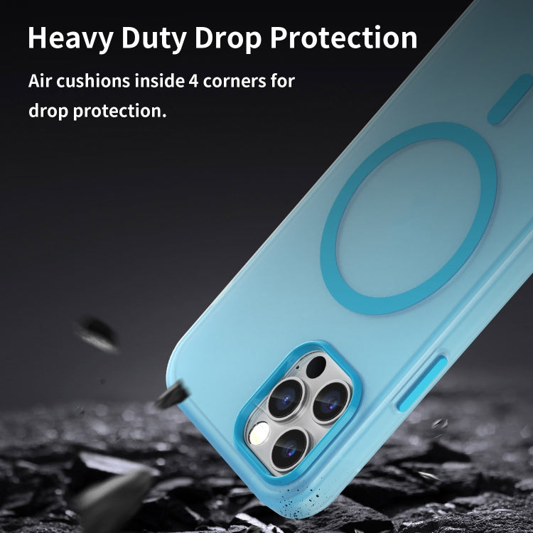 For iPhone 12 Pro MagSafe Frosted Translucent TPU + PC Full Coverage Phone Case