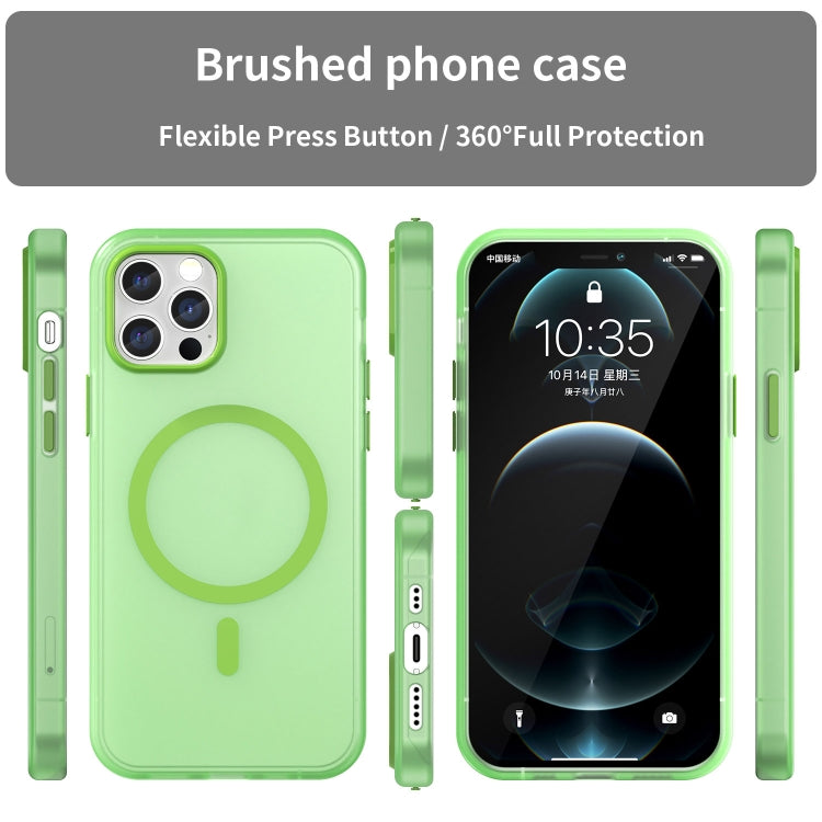 For iPhone 12 Pro MagSafe Frosted Translucent TPU + PC Full Coverage Phone Case