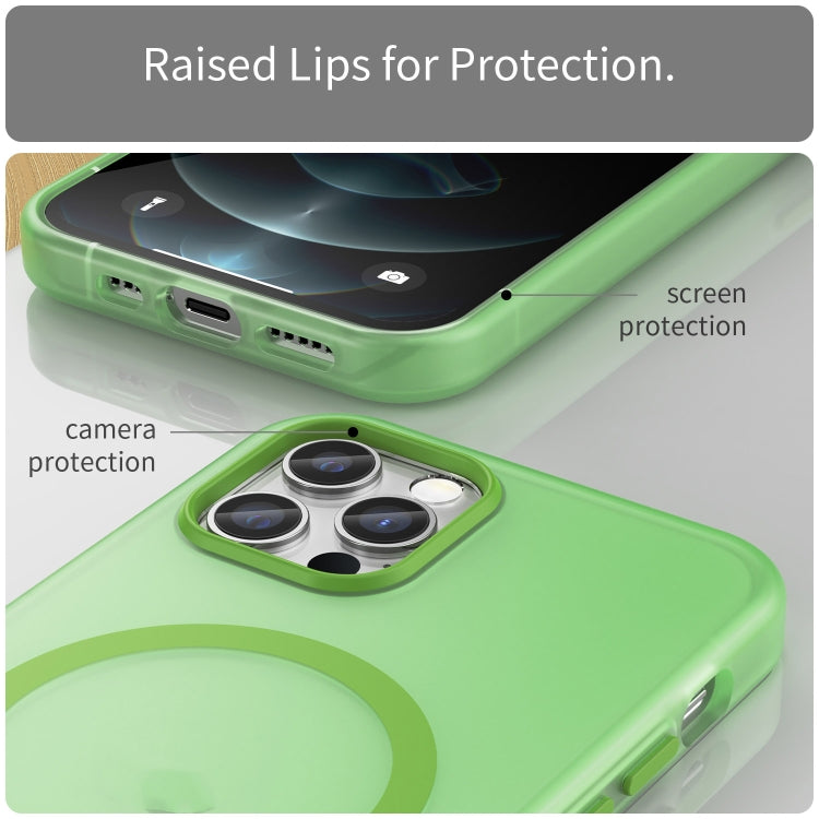 For iPhone 12 Pro MagSafe Frosted Translucent TPU + PC Full Coverage Phone Case