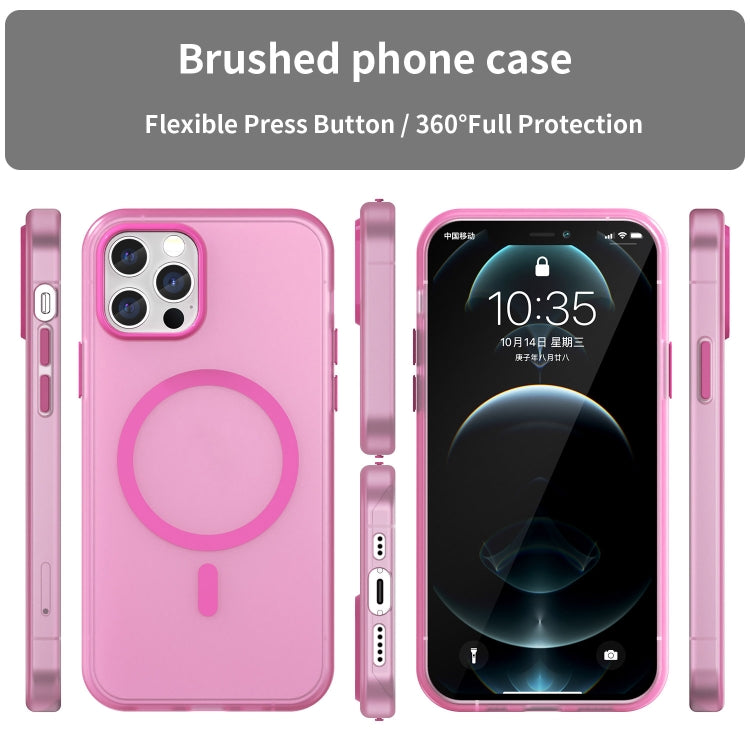 For iPhone 12 Pro MagSafe Frosted Translucent TPU + PC Full Coverage Phone Case