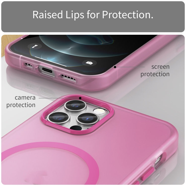 For iPhone 12 Pro MagSafe Frosted Translucent TPU + PC Full Coverage Phone Case