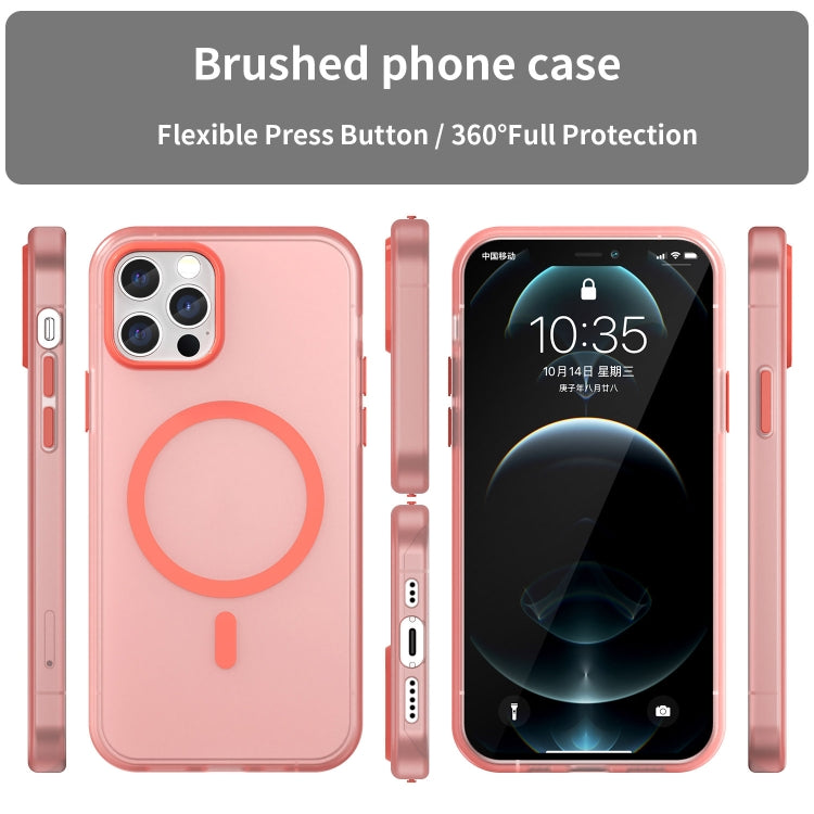 For iPhone 12 Pro MagSafe Frosted Translucent TPU + PC Full Coverage Phone Case