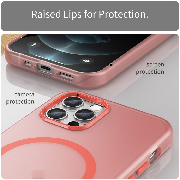 For iPhone 12 Pro MagSafe Frosted Translucent TPU + PC Full Coverage Phone Case